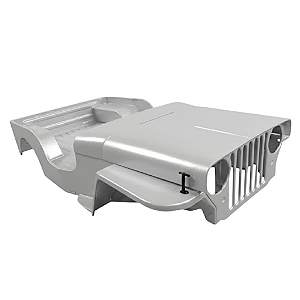 Carroceria em Fibra para Jeep Willys CJ3A - Cinza