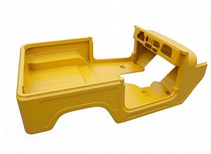 CARROCERIA CAIXOTE EM FIBRA TOYOTA BANDEIRANTE JIPE CURTO 1980 a 1993 - AMARELO