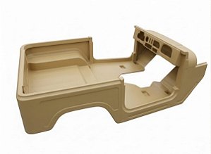 CARROCERIA CAIXOTE EM FIBRA TOYOTA BANDEIRANTE JIPE CURTO 1980 a 1993 - BEGE