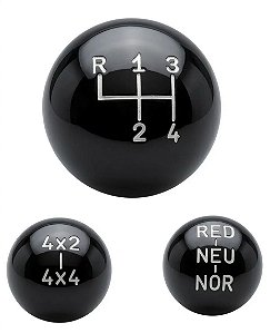 JOGO DE BOLA DE CÂMBIO 4M CLARK 4X4 E RED PRETA C/IND JEEP RURAL F75 - WILLYS