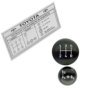 JOGO DE BOLA DE CÂMBIO + PLAQUETA TOYOTA BANDEIRANTES 5 MARCHAS RED 4X4