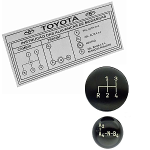 JOGO DE BOLA DE CÂMBIO + PLAQUETA TOYOTA BANDEIRANTES 4 MARCHAS RED 4X4