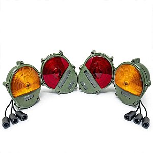 Luz De Seta Dianteiras + Traseiras Militar 4PK Verde Humvee 11614156 11614157