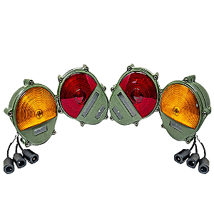 Luz De Seta Dianteiras + Traseiras Militar 4PK Verde Humvee 11614156 11614157