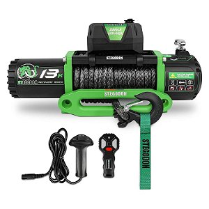 Guincho Eletrico Stegodon 13000 lbs Black Edition 12V 4x4