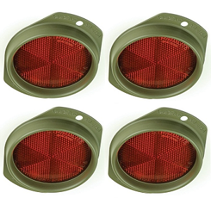 Refletor Oval para Jeep Ford GPW / Willys MB Kit 04 Un. – Marca MV Spares