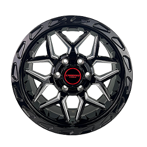 Jogo de Rodas Carraro Nashville Black Milling — Aro 17x9 6x139,7 ET0