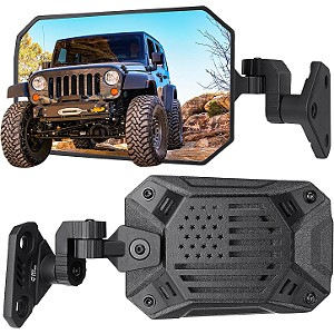 Espelhos Laterais para Jeep Wrangler (Portas Removidas) – Compatível com TJ, JK e Unlimited (1997-2018)