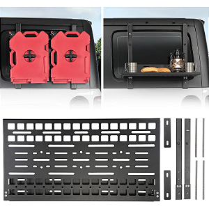Kit Painel Molle de Janela Traseira com Mesa de Acampamento Retrátil – Wrangler JL / JLU (2018-2024)