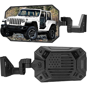 Espelhos Retrovisores Laterais para Uso Sem Portas (Doors Off) – Compatível com Jeep Wrangler JL e Gladiator JT (2018-2026)