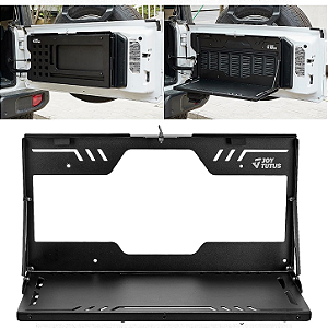 Mesa Retrátil de Porta Traseira com Painel Molle para Jeep Wrangler JL / JLU (2018-2024)