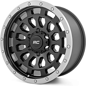 Roda Rough Country 87 Series 17x8,5 (Furação 6x5.5) - Preta Usinada (Black Machined)