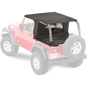 Capota de Verão Premium 3-em-1 em Tecido de Sarja Preta – Jeep Wrangler TJ (1997-2002)