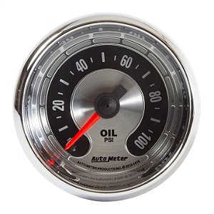 Manômetro de Pressão de Óleo Auto Meter American Muscle 2-1/16" | 0-100 PSI (Mecânico)