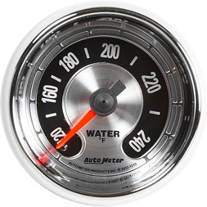 Marcador de Temperatura da Água Auto Meter American Muscle 2-1/16" | 100-240 °F (Mecânico - Cabo de 6 Pés)