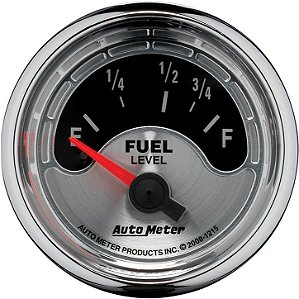 Marcador de Nível de Combustível Auto Meter American Muscle 2-1/16" | 73-10 Ω (Núcleo de Ar)