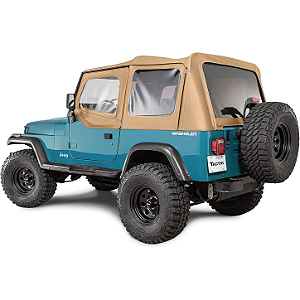 Capota de Reposição Soft Top TACTIK (Apenas Tecido) – Spice Denim com Janelas Removíveis e Películas de Porta (Jeep Wrangler YJ | 1988 a 1995)