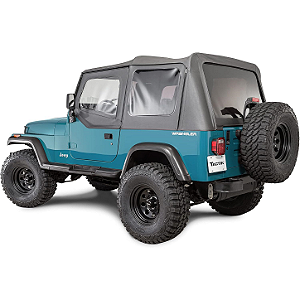Capota de Reposição Soft Top TACTIK (Apenas Tecido) – Black Diamond com Janelas Removíveis (Jeep Wrangler YJ | 1988 a 1995)