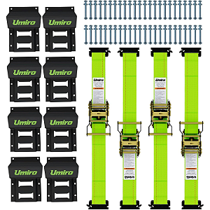 Kit de Amarração de Calço de Roda UTV / SXS – Kit com 4 Cintas Catraca Reforçadas (Sistema de Trilho)