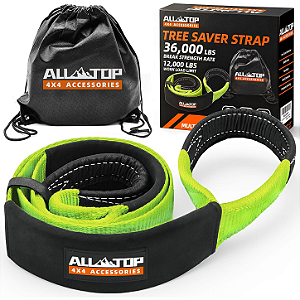 Cinta Protetora de Árvore (Tree Saver) ALL-TOP – 16,3 Toneladas (7,6 cm x 2,4 m) com Bolsa de Transporte (Verde)