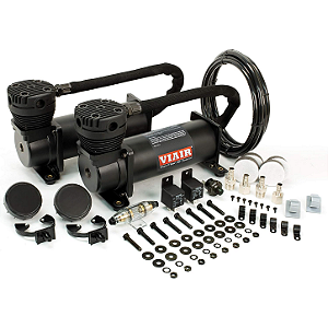 Kit de Compressores Duplos VIAIR 480C Dual Stealth Black (200 PSI) – Pacote Econômico Completo com Pressostato e Relés