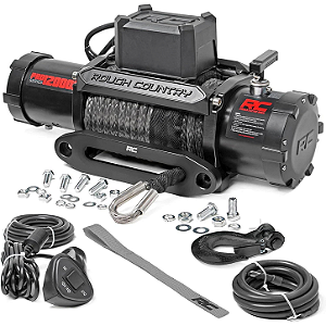 Guincho Elétrico Rough Country Série PRO 12.000 lbs (5.443 kg) – Corda Sintética