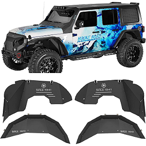 Kit de Protetores Internos de Para-Lama em Alumínio Hooke Road (4 Peças) - Jeep Wrangler JL (2018-2026)