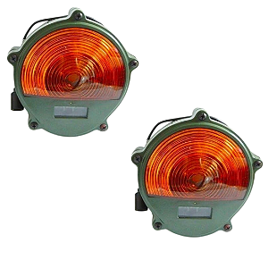 Lanterna Sinaleira Dianteira Âmbar 24V Padrão Viatura Militar - Para M151 A2, M35, M715 e Projetos Custom (Part Number 11614156)