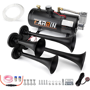 Kit Buzina de Trem Marítima FARBIN 4 Trompetes 178dB Compressor 150PSI