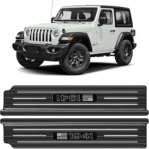 Protetores Soleira de Porta em Aço Inox — Jeep Wrangler JL/JLU (2018-2026) e Gladiator JT (2020-2026)
