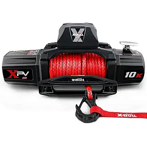 Guincho elétrico X-BULL XPV 10000 LBS 12V com cabo sintético para SUV, Jeep, Caminhonete e Veículos 4x4
