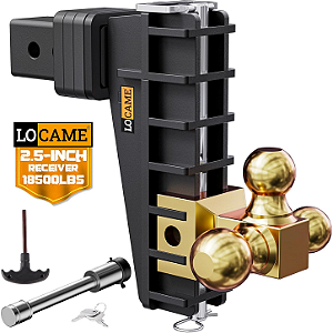 Engate Ajustavel Tri-Ball LOCAME Receptor 6cm Queda 20cm Dourado - Dodge Ram