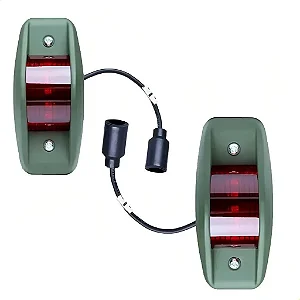 Par Lanterna Marcadora Vermelha Militar Humvee HMMWV M35 MS35423-2 24V