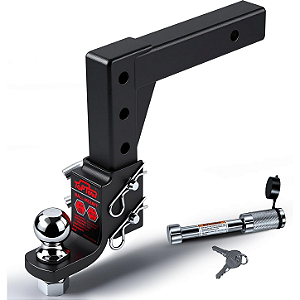 Engate Reboque Ajustável 25cm Drop Preto Fosco 2"