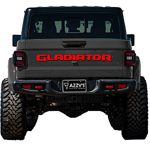 Kit Emblema Traseiro Jeep Gladiator Vermelho Fosco Mopar Original