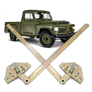 Par Comando Macaneta Interna Porta Rural F75 Aero Willys 1967 A 1977