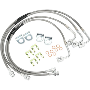 Flexivel de Freio Inox Estendidas Jeep Wrangler JK JKU Lift 4-6 Pol