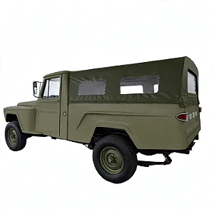 Capota Caçamba Ford Willys F75 Verde Militar 4 Janelas Sanefa