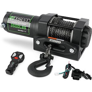 Guincho Eletrico Stegodon 3500lbs 12V Corda Sintetica UTV ATV