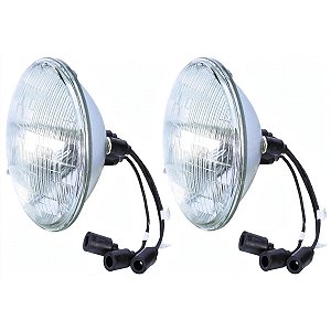Par Lâmpada Farol Selado 24V Humvee Dodge M37 Willys M38 Douglas