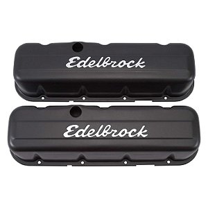 Tampa de Válvula Edelbrock 4683 Signature Alto Preto Ford V8 302