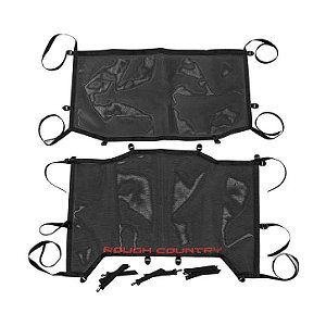 Teto Tela Bikini Top Plus Preto Rough Country Jeep JL 18-23