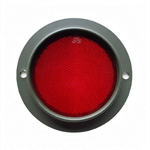 Refletor Metal Vermelho Olho Gato Jeep Caminhao Militar