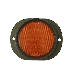 Refletor Metal Amarelo Olho Gato Jeep Militar GPW MB Ovalado