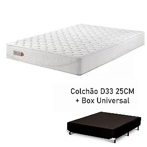 CONJUNTO (COLCHÃO + BOX) D33 25CM ECOFLEX