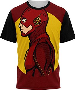 Flash Red - Camiseta Infantil Super Heróis- Tecido Malha Fria - PV
