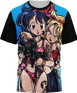 Dragon Ball Meninas Armadas- Camiseta Infantil - Tecido Malha Fria - PV
