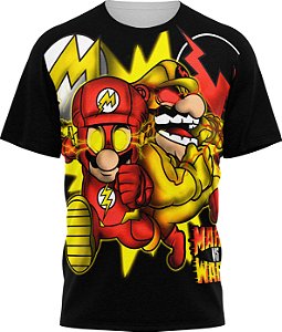 Super Mario Bros - Camiseta Infantil - Tecido Malha Fria - PV