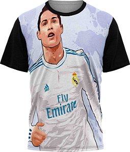 Cristiano Ronaldo  - Camiseta Adulto  - Tecido Malha Fria - PV