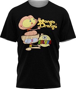 Mongo e Drongo Abluba - Camiseta - Preta - Malha Poliéster